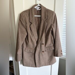 Old Navy Women's Tan Houndstooth Blazer